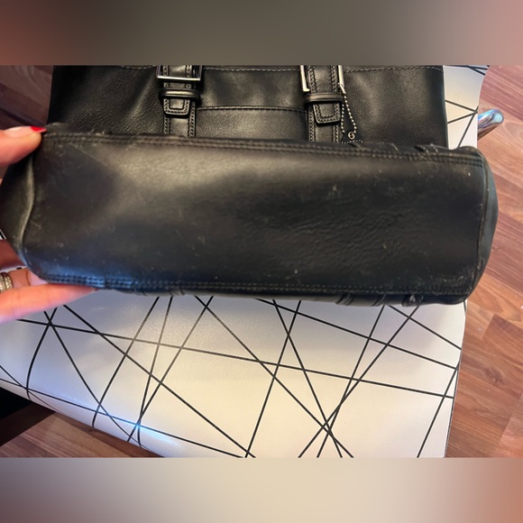 Vintage coach Hampton shoulder tote bag black leather 90’s Y2K - Picture 12 of 16